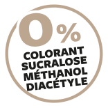 0% colorant diacétyle méthanol paraben
